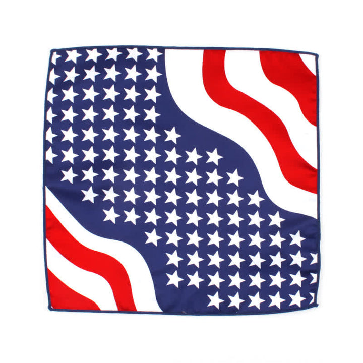 Set di 3 fazzoletti con papillon e cravatta stampati con bandiera americana da uomo - Fazzoletto da taschino - image 6