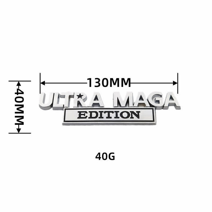 Distintivo per auto adesivo in metallo ULTRA MAGA EDITION - image 5