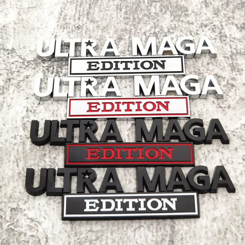 Distintivo per auto adesivo in metallo ULTRA MAGA EDITION - image 1