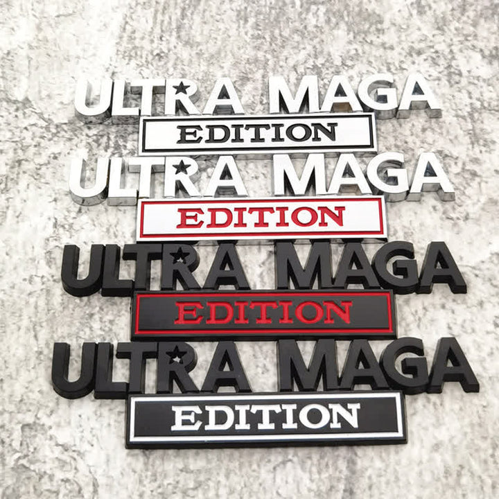 Distintivo per auto adesivo in metallo ULTRA MAGA EDITION - image 1