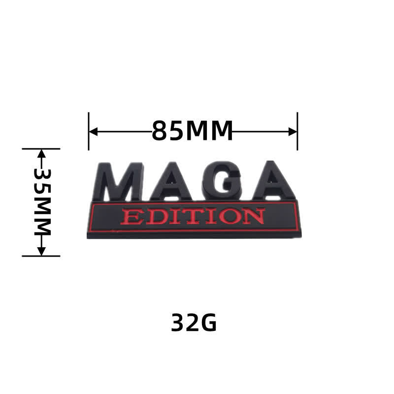 Adesivo in metallo per auto MAGA EDITION