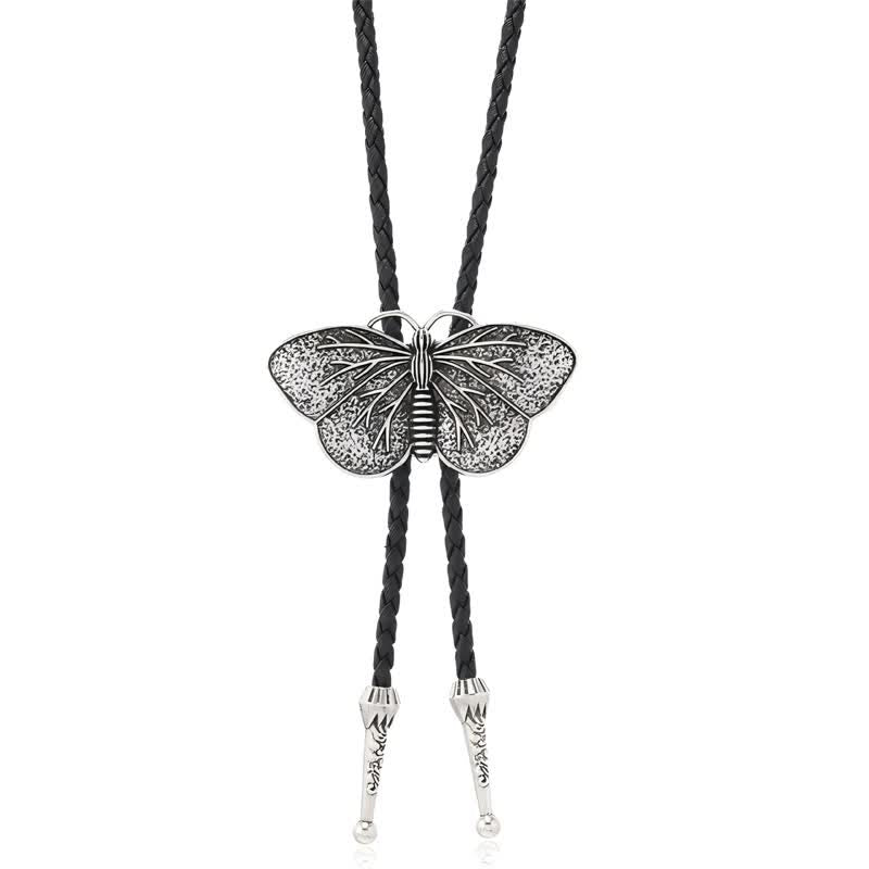 Collana in costume da ballo in maschera con farfalla occidentale - Argento antico - image 1