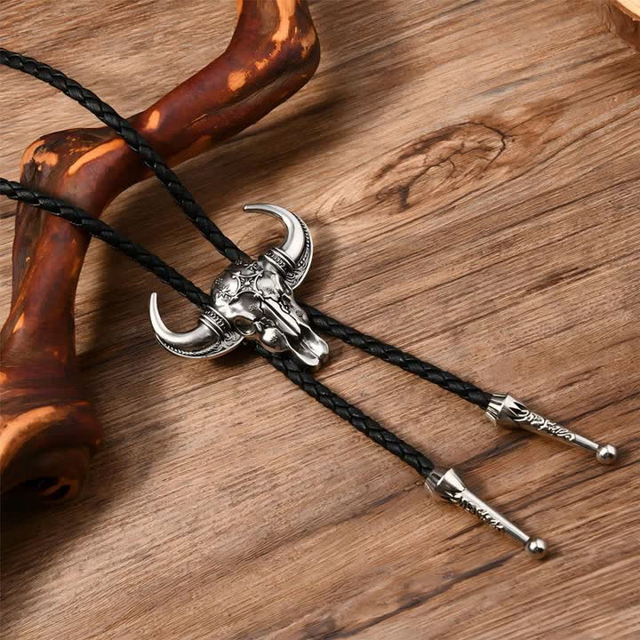 Cravatta Bolo con design turchese in stile western a forma di cuore di toro - image 5