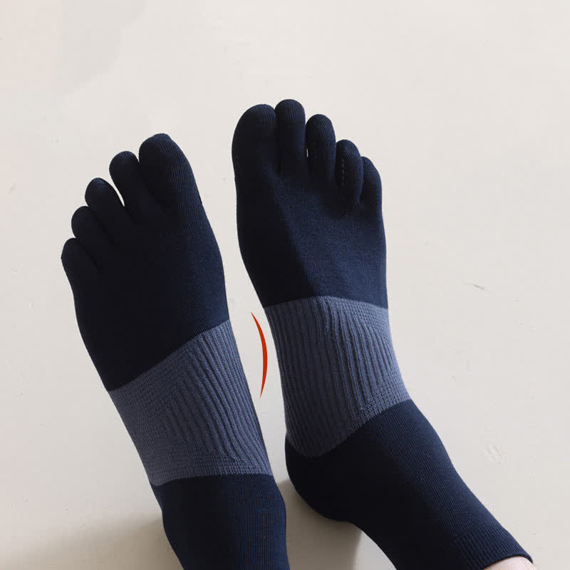 Calzini da uomo Comfort in puro cotone con cinque dita divise - image 4