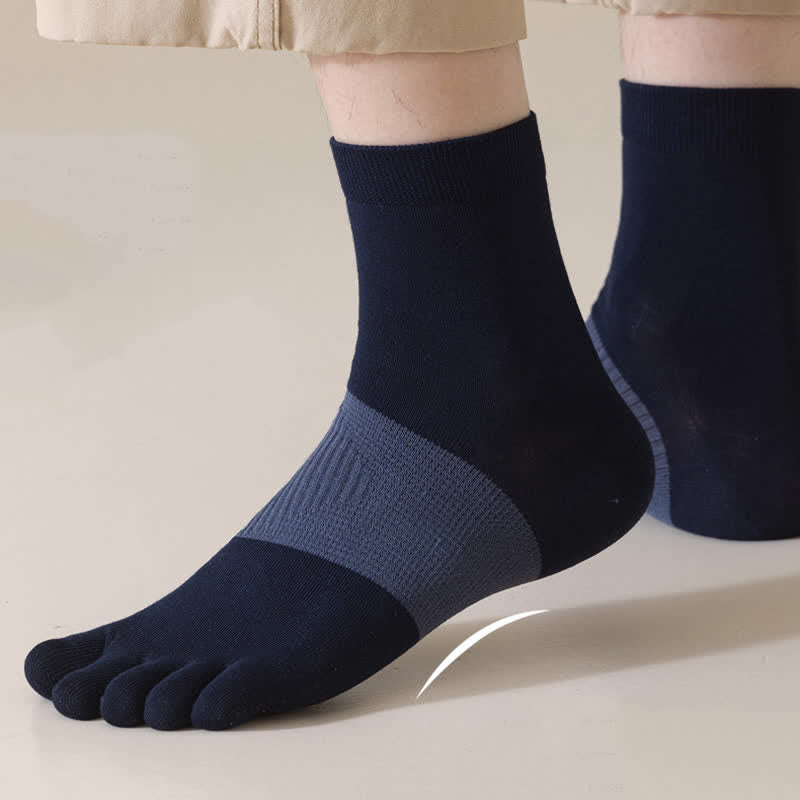 Calzini da uomo Comfort in puro cotone con cinque dita divise - image 3