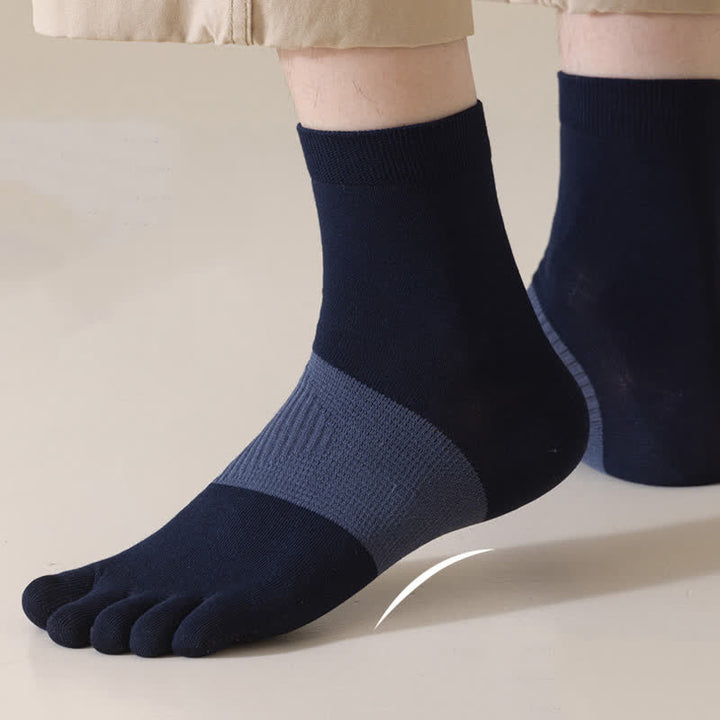 Calzini da uomo Comfort in puro cotone con cinque dita divise - image 3