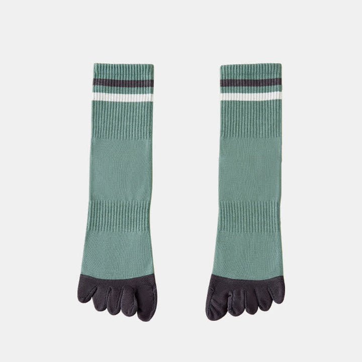 Calzini Five Fingers Crew a righe abbinate da uomo - Cadetto Blu - 6 paia - Taglia unica (US 6.5 - US 10) - image 2