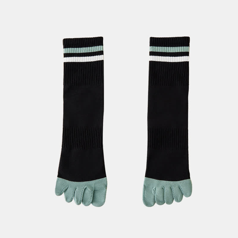 Calzini Five Fingers Crew a righe abbinate da uomo - Nero - 6 paia - Taglia unica (US 6.5 - US 10) - image 10