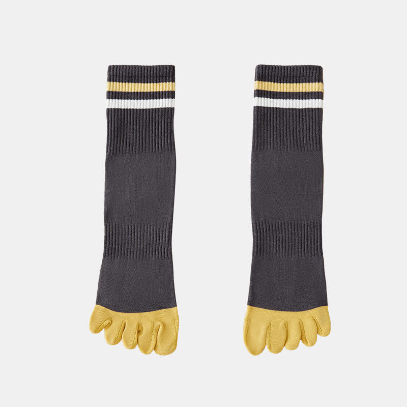 Calzini Five Fingers Crew a righe abbinate da uomo - Grigio scuro - 6 paia - Taglia unica (US 6.5 - US 10) - image 5