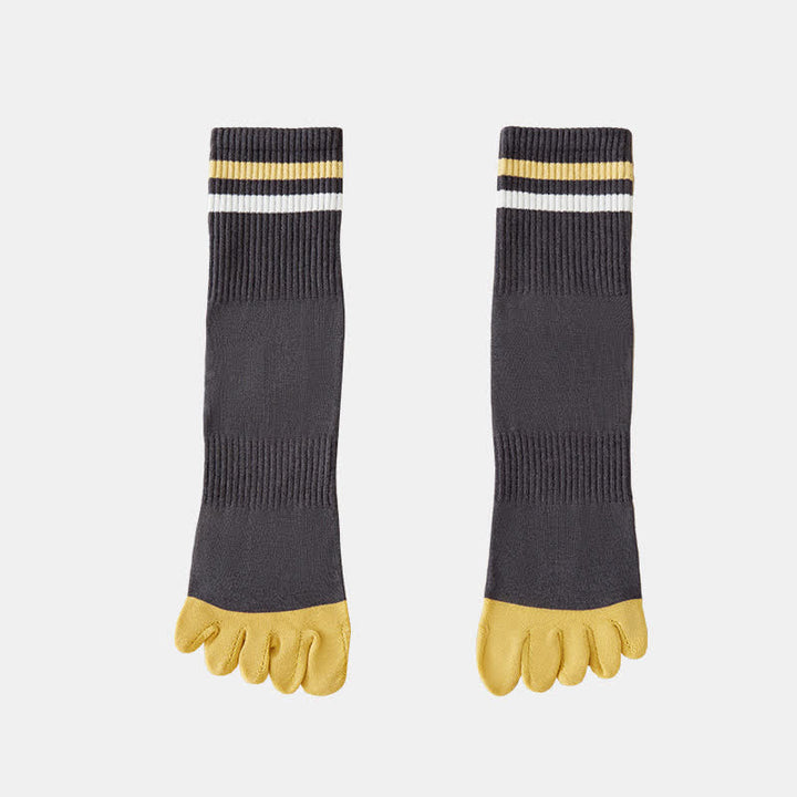 Calzini Five Fingers Crew a righe abbinate da uomo - Grigio scuro - 6 paia - Taglia unica (US 6.5 - US 10) - image 5