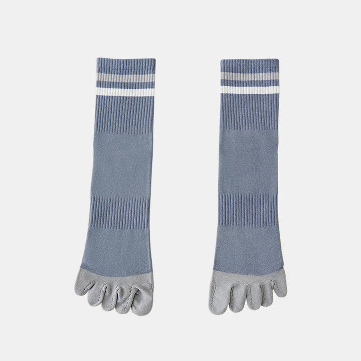 Calzini Five Fingers Crew a righe abbinate da uomo - Blu acciaio chiaro - 6 paia - Taglia unica (US 6.5 - US 10) - image 11