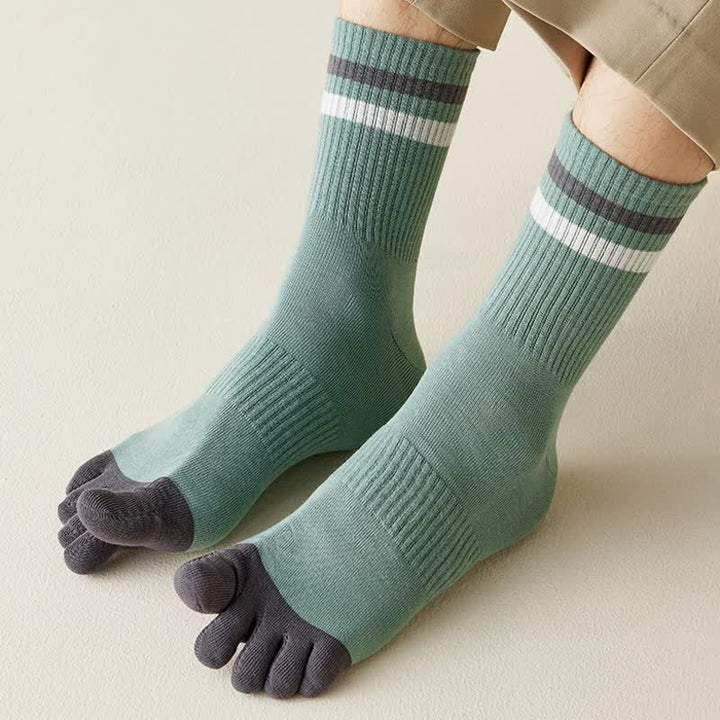 Calzini Five Fingers Crew a righe abbinate da uomo - image 0