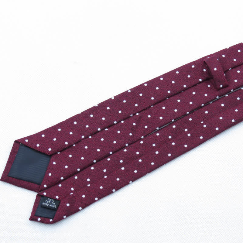 Set di 3 cravatte eleganti a pois da uomo