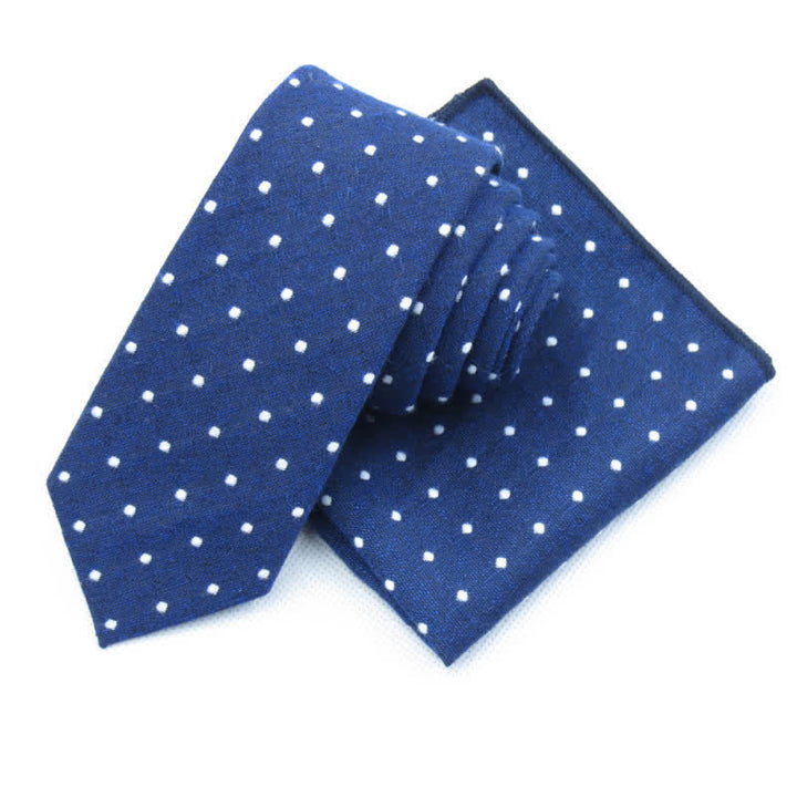Set di 3 cravatte eleganti a pois da uomo
