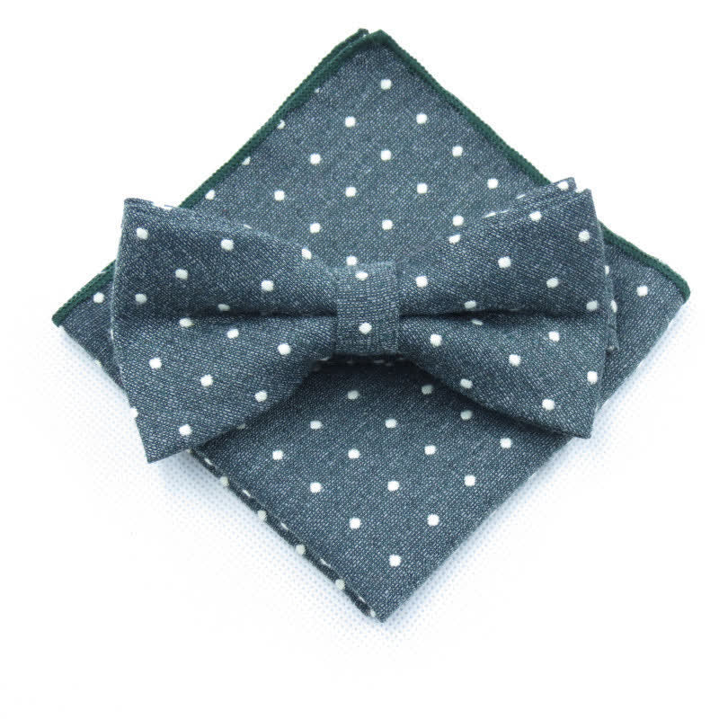 Set di 3 cravatte eleganti a pois da uomo