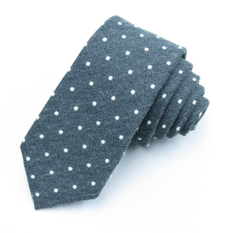 Set di 3 cravatte eleganti a pois da uomo