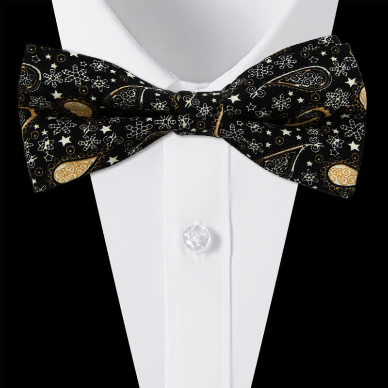 Set di 3 cravatte a farfalla in cotone con motivo Paisley da uomo - Stile n. 3 - Papillon - image 8