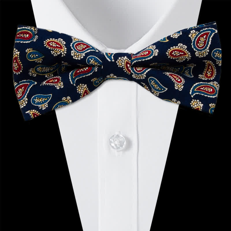 Set di 3 cravatte a farfalla in cotone con motivo Paisley da uomo - Stile n. 2 - Papillon - image 5