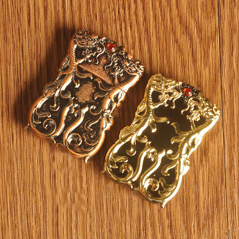 Accendino a cherosene ricaricabile Double Dragon Two Tone Color - image 3