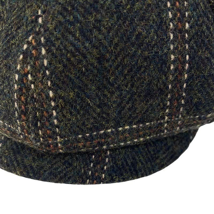 Cappello basco ottagonale da pittore britannico a quadri retrò verde scuro - image 6