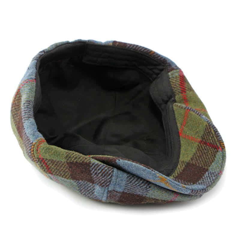 Cappello basco da giornalaio in finta lana tweed - image 10