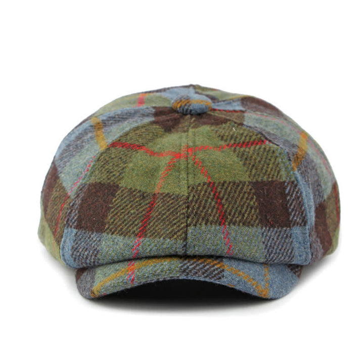 Cappello basco da giornalaio in finta lana tweed - image 6