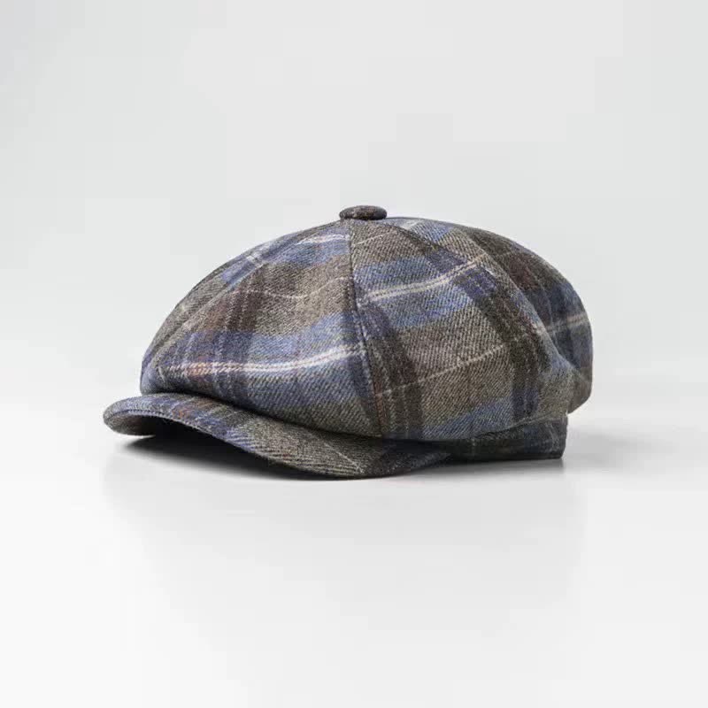 Cappello basco ottagonale da pittore e artista scozzese classico - Grigio e blu - M (22"-22 7/8") - image 2