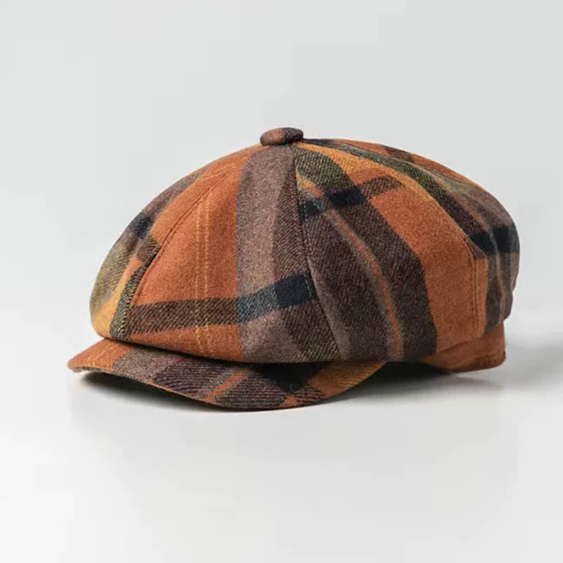 Cappello basco ottagonale da pittore e artista scozzese classico - Arancia - M (22"-22 7/8") - image 1