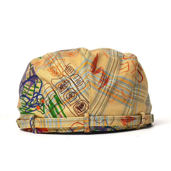 Cappello basco a quadri con motivo graffiti unico ed elegante - image 2