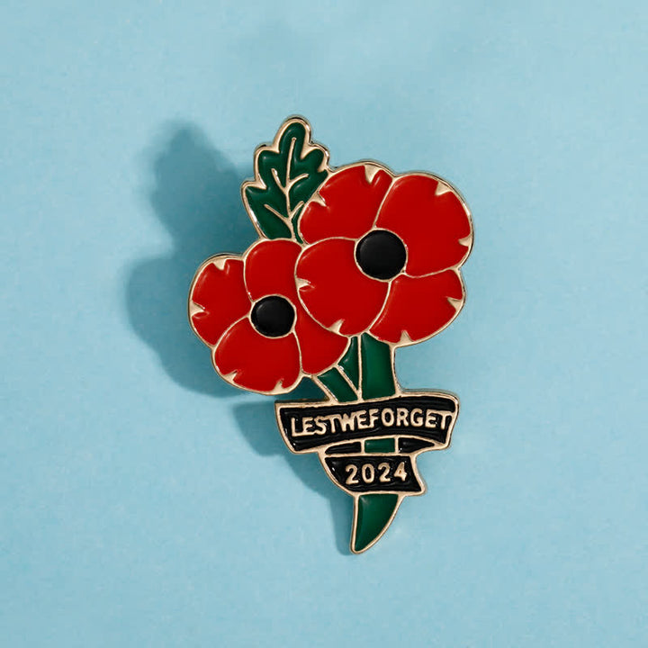 Spilla "Memorial Day Black Red Poppy Lest We Forget" - image 2