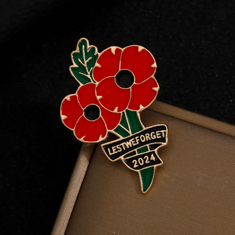 Spilla "Memorial Day Black Red Poppy Lest We Forget" - Rosso - image 0