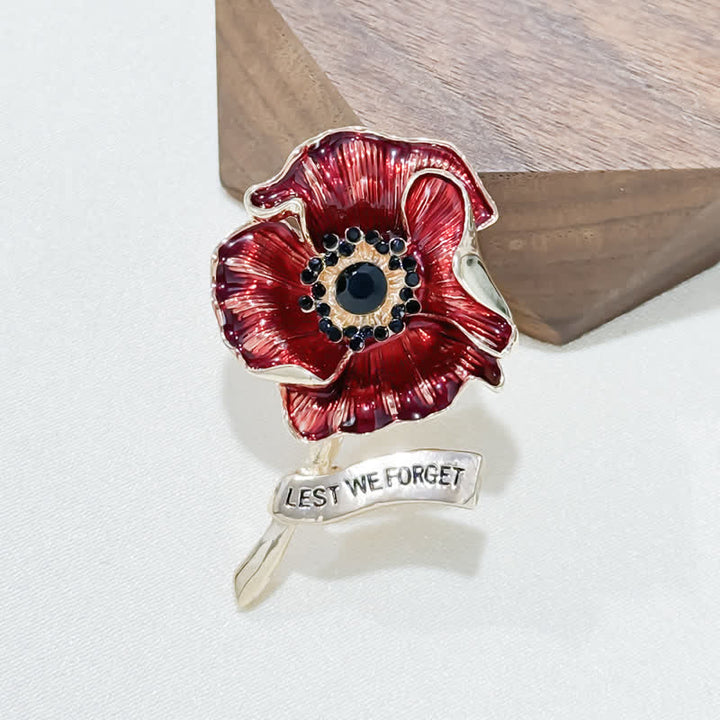 Spilla Red Poppy Remembrance Day Lest We Forget - Rosso - image 0