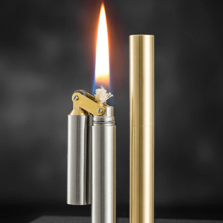 Accendino a cherosene ricaricabile pieghevole sottile cilindrico Nunchaku - image 2