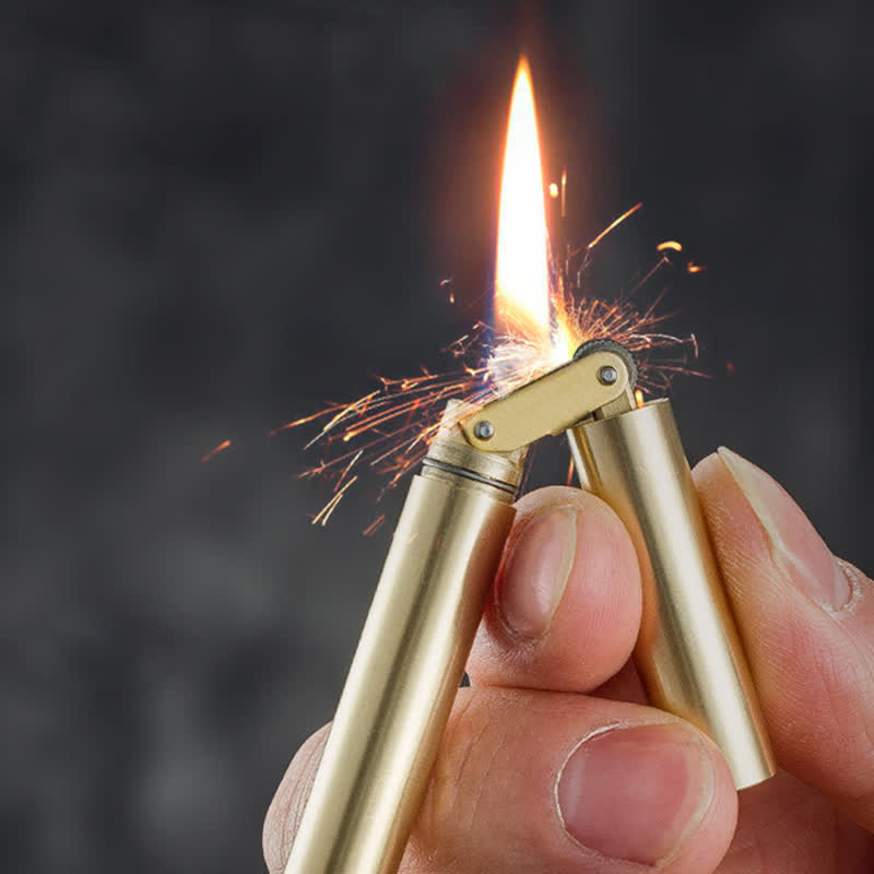 Accendino a cherosene ricaricabile pieghevole sottile cilindrico Nunchaku - image 0