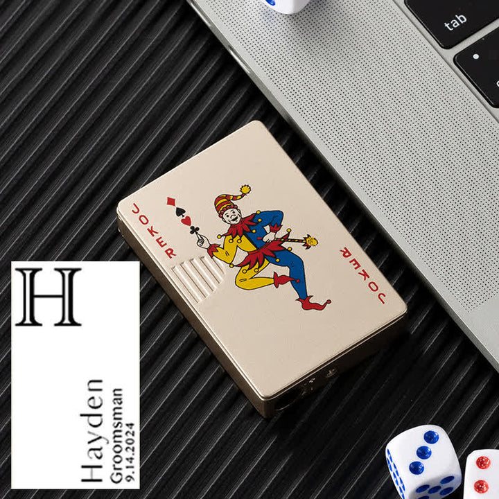 Accendino a butano ricaricabile personalizzato con retro personalizzato e carte da poker - Burlone - Progetto #H - image 42