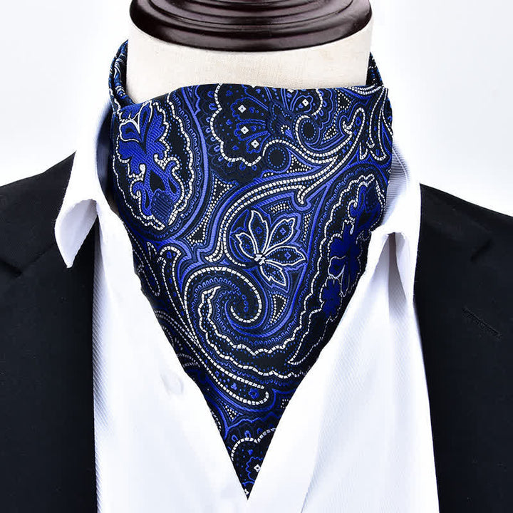 Cravatta Ascot formale con accessorio da collo vintage Paisley Party - Marina Militare - image 1