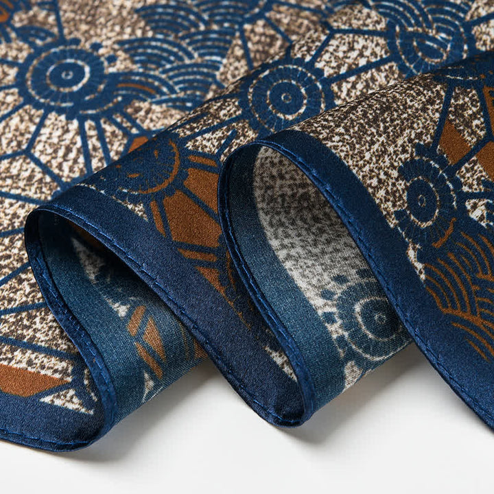 Sciarpa quadrata retrò in stile streetwear blu navy - image 7