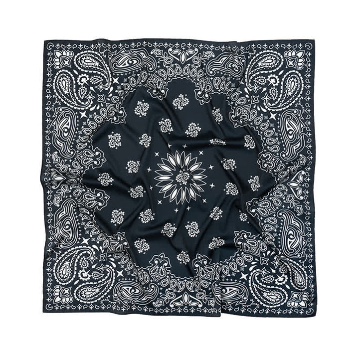 Grande ed elegante sciarpa quadrata stampata Paisley classica in stile britannico - image 21