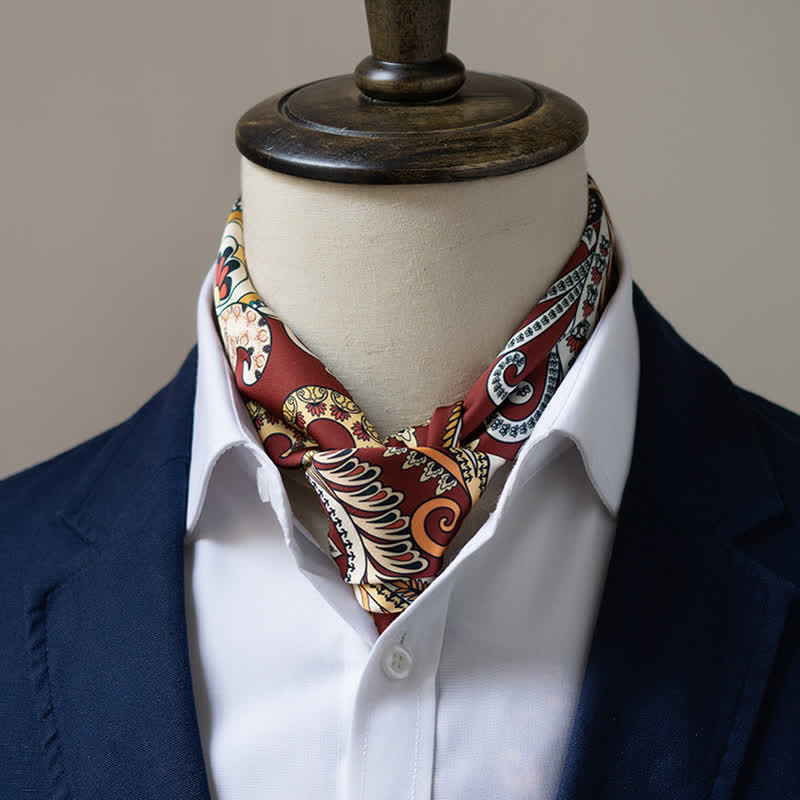 Grande ed elegante sciarpa quadrata stampata Paisley classica in stile britannico - image 2