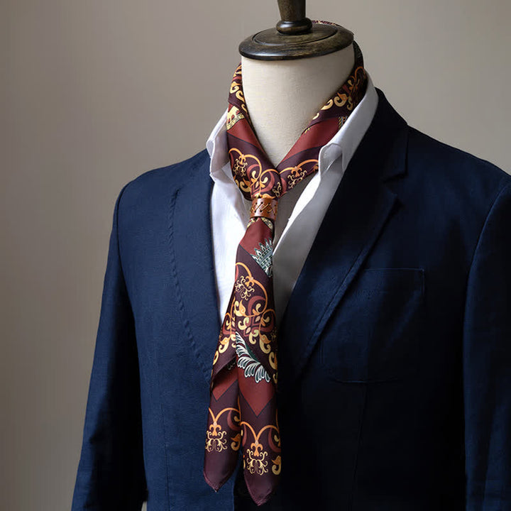 Grande ed elegante sciarpa quadrata stampata Paisley classica in stile britannico - Stile n. 1 - image 0