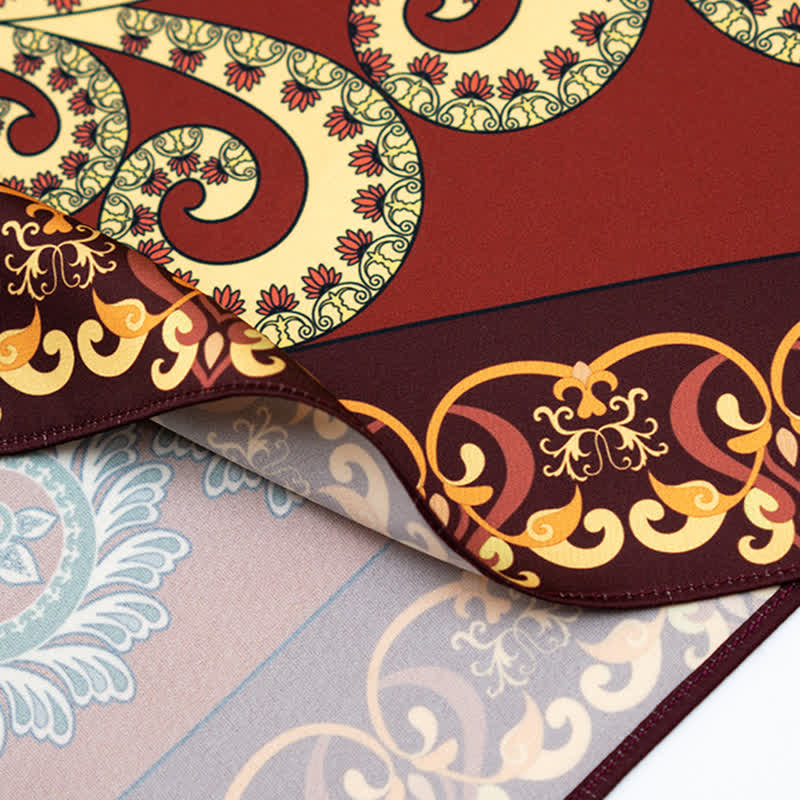 Grande ed elegante sciarpa quadrata stampata Paisley classica in stile britannico - image 4