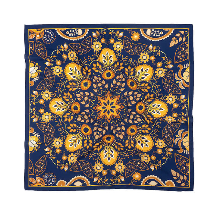 Grande ed elegante sciarpa quadrata stampata Paisley classica in stile britannico - image 7