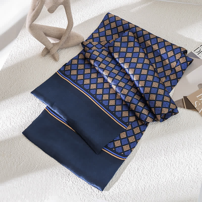 Sciarpa lunga e sottile in pura seta con motivo Paisley Checker vintage da uomo - Stile n. 10 - image 13