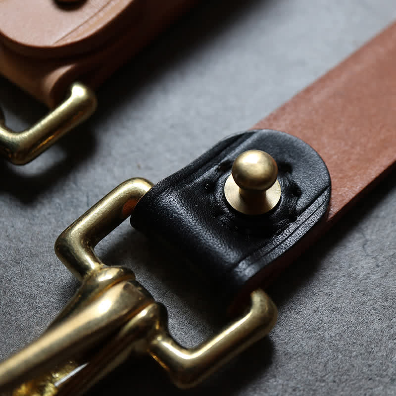 Rivetti Portachiavi in ottone borchiato Cintura Portachiavi in pelle - image 8