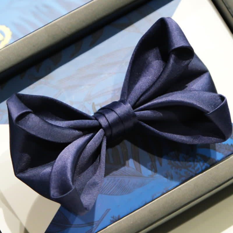 Papillon da sposa dalla forma unica, blu navy, da uomo - Stile n. 1 - image 0