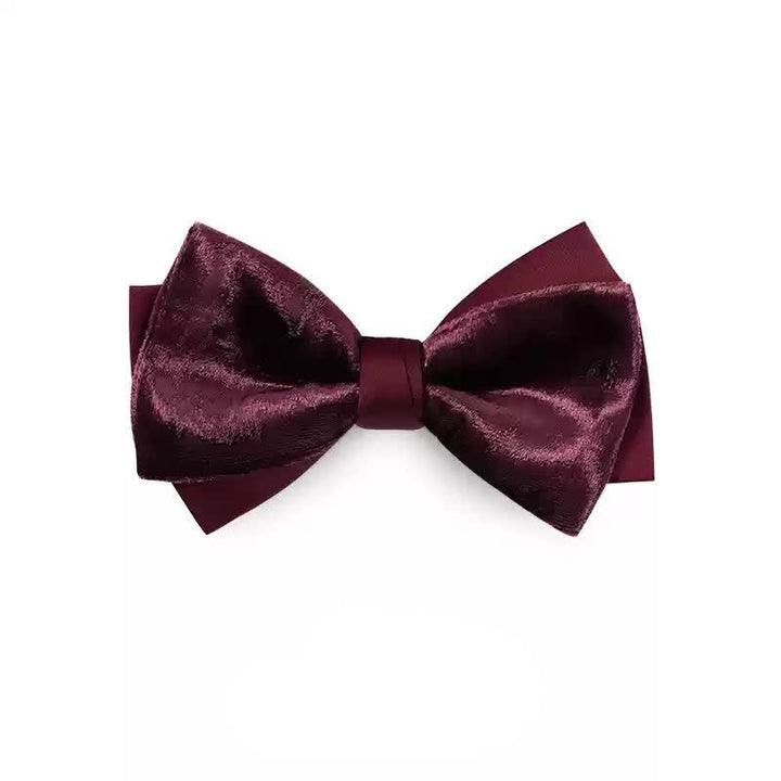 Papillon da uomo romantico in velluto bordeaux - Stile n. 1 - Papillon - image 8