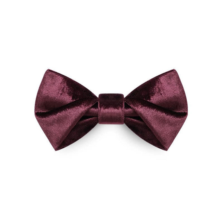 Papillon da uomo romantico in velluto bordeaux - Stile n. 2 - Papillon - image 11
