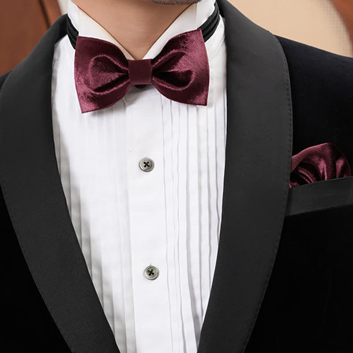 Papillon da uomo romantico in velluto bordeaux - image 15