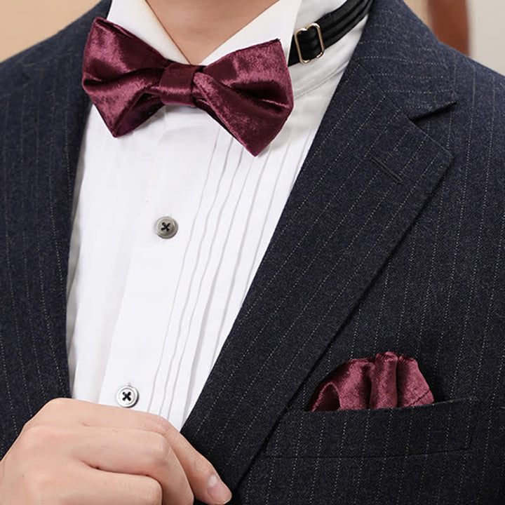 Papillon da uomo romantico in velluto bordeaux - image 13