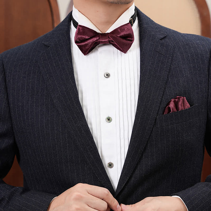 Papillon da uomo romantico in velluto bordeaux - image 12